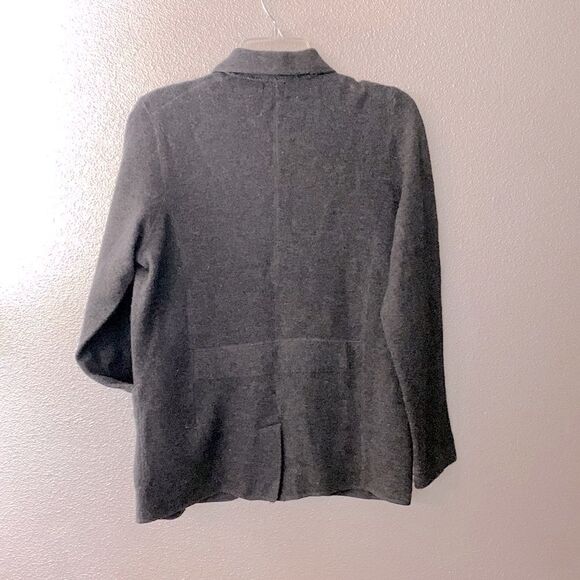 H&M wool blend sweater knit blazer/cardigan button front pockets back vent Small - Picture 2 of 7
